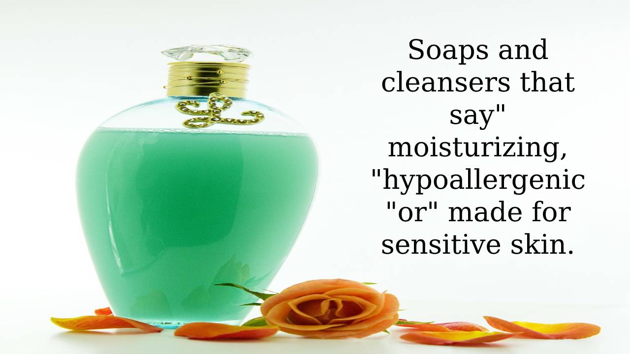 How do you select shower gels for sensitive skin