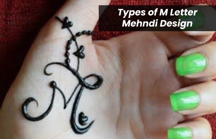 M Letter Mehndi Design 