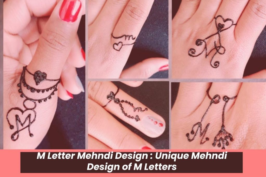 M Letter Mehndi Design : Unique Mehndi Design of M Letters
