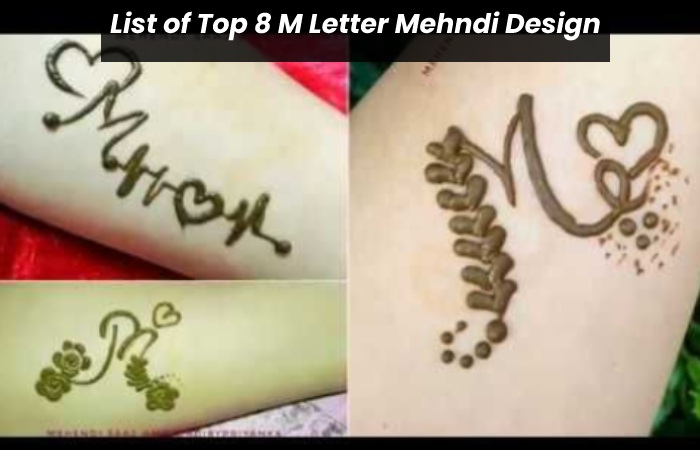 List of Top 8 M Letter Mehndi Design