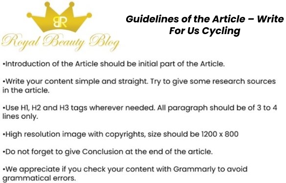 Guidelines of the Article – Write For Us Cycling