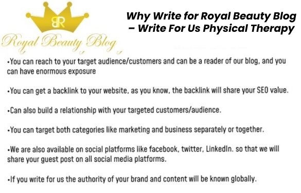 Why Write for Royal Beauty Blog – Write For Us Physical Therapy