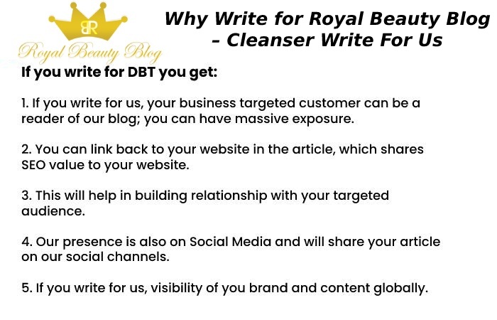 Why Write for Royal Beauty Blog – Cleanser Write For Us